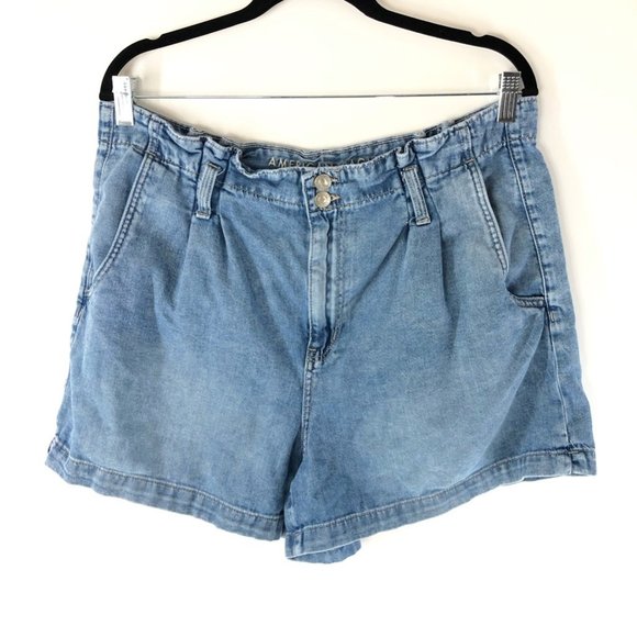 American Eagle Womens Denim Mom Shorts 